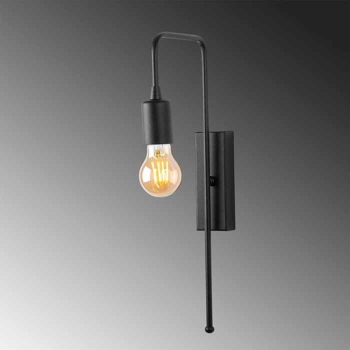 Opviq Lámpara de pared negra moderna de metal